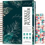 PLANBERRY Large Weekly Planner Premium – Undated Life & Budget Planner to Hit Your Goals & Live Happier – Organizer & Productivity Journal with Habit Tracker – 8x10.4″ Hardcover (African Terracotta)